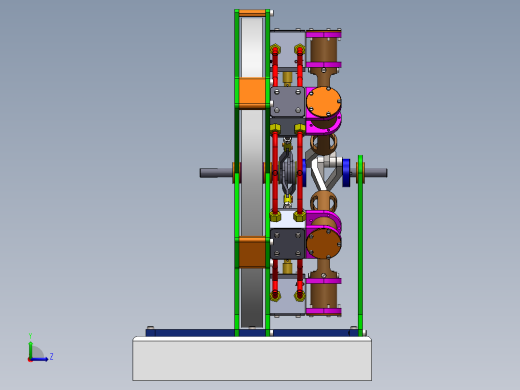 6 缸蒸汽星形发动机6-cylinder-steam-radial-模型格式为 sw左视缩略图