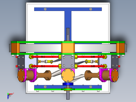 6 缸蒸汽星形发动机6-cylinder-steam-radial-模型格式为 sw俯视缩略图