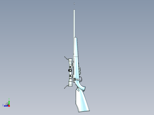 手枪左轮冲锋枪老式狙击步枪设计3D图纸carl-gustaf-3000-1 5 STP右视缩略图