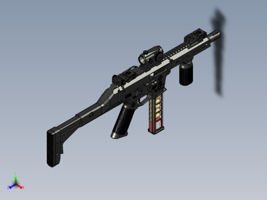 手枪左轮冲锋枪老式狙击步枪设计3D图纸WZ2022 pcc 45 STP