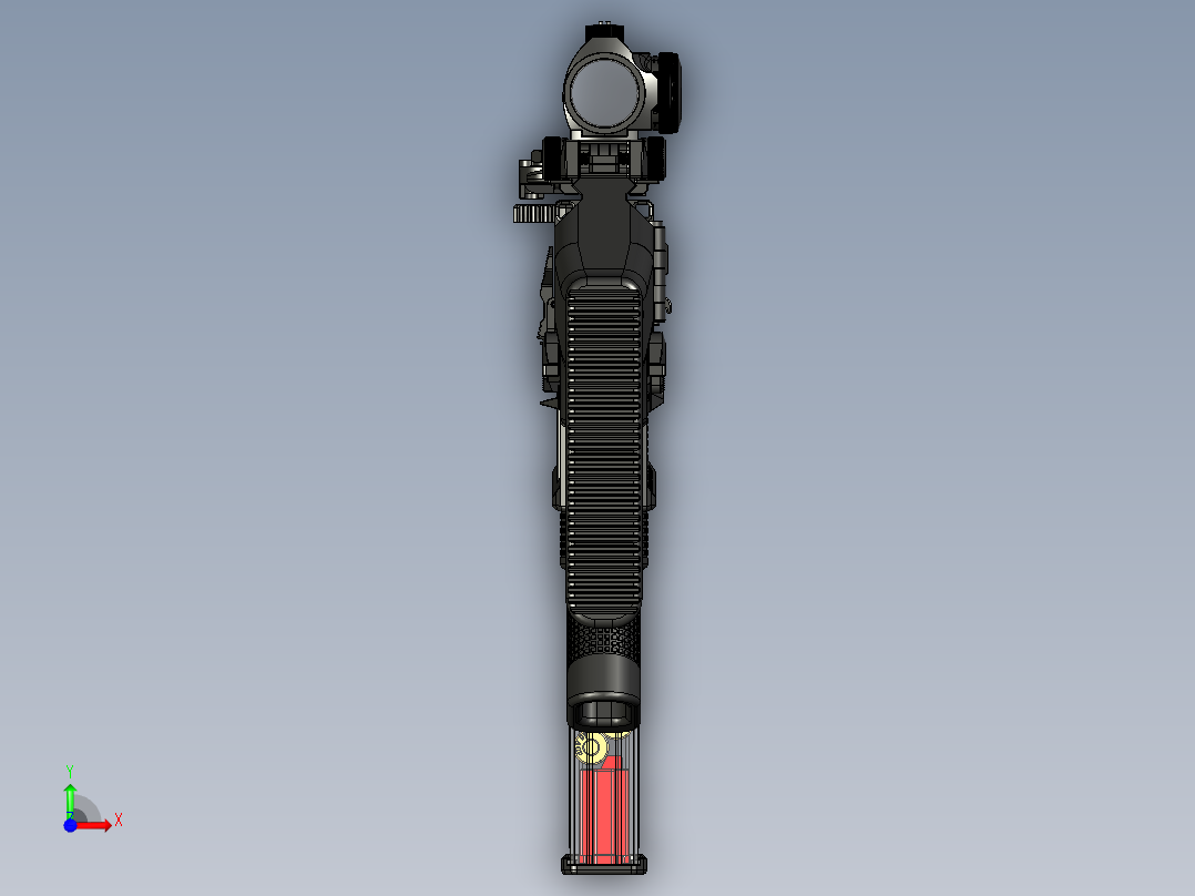 手枪左轮冲锋枪老式狙击步枪设计3D图纸WZ2022 pcc 45 STP前视图