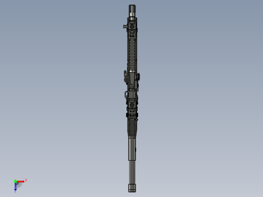 手枪左轮冲锋枪老式狙击步枪设计3D图纸WZ2022 pcc 45 STP俯视缩略图