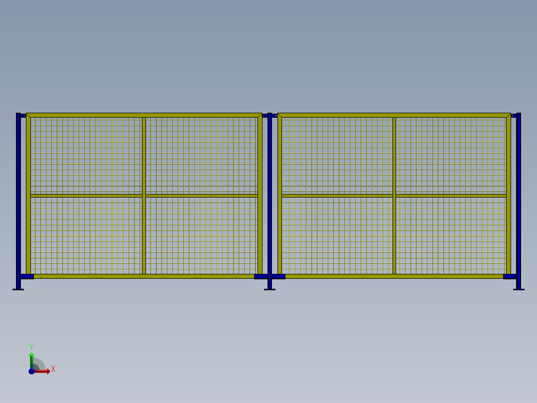 安全生产围栏前视图