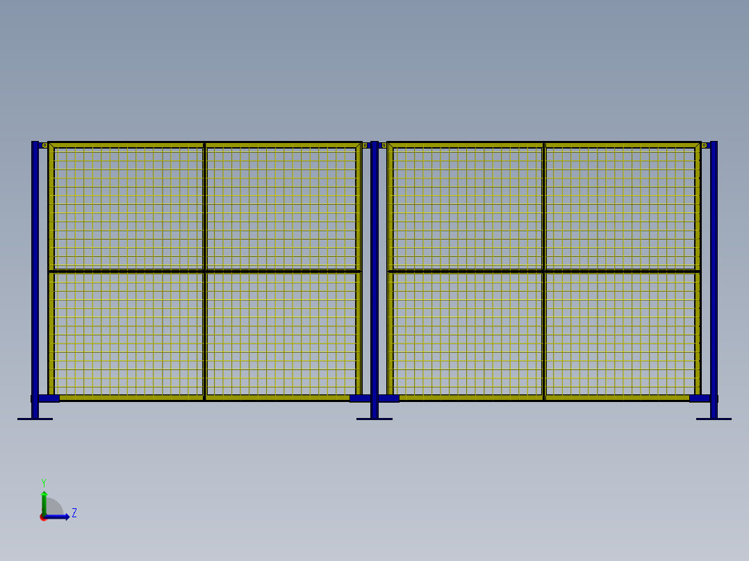 安全生产围栏左视图