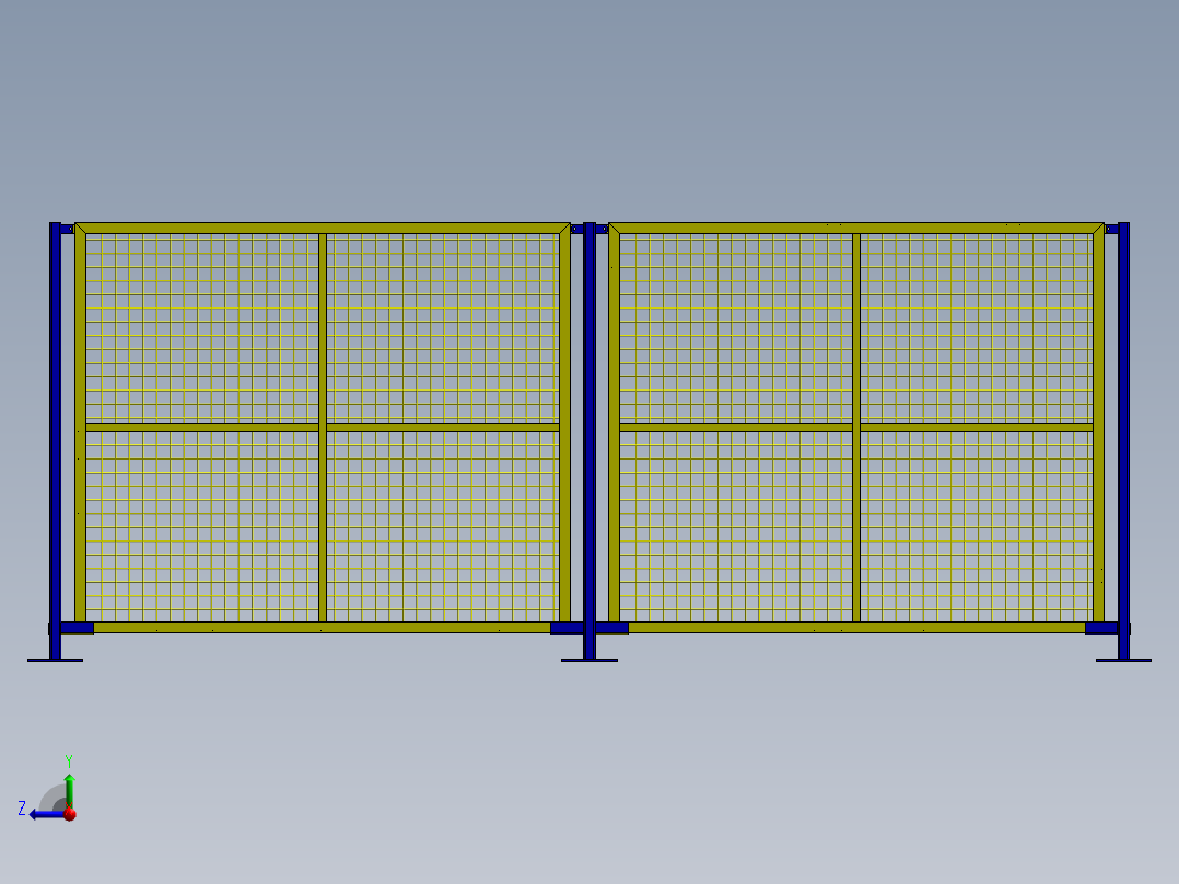 安全生产围栏右视图