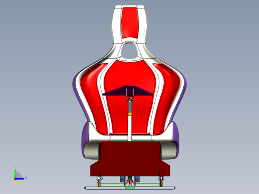 简易游戏赛车座椅3D模型图纸左视缩略图