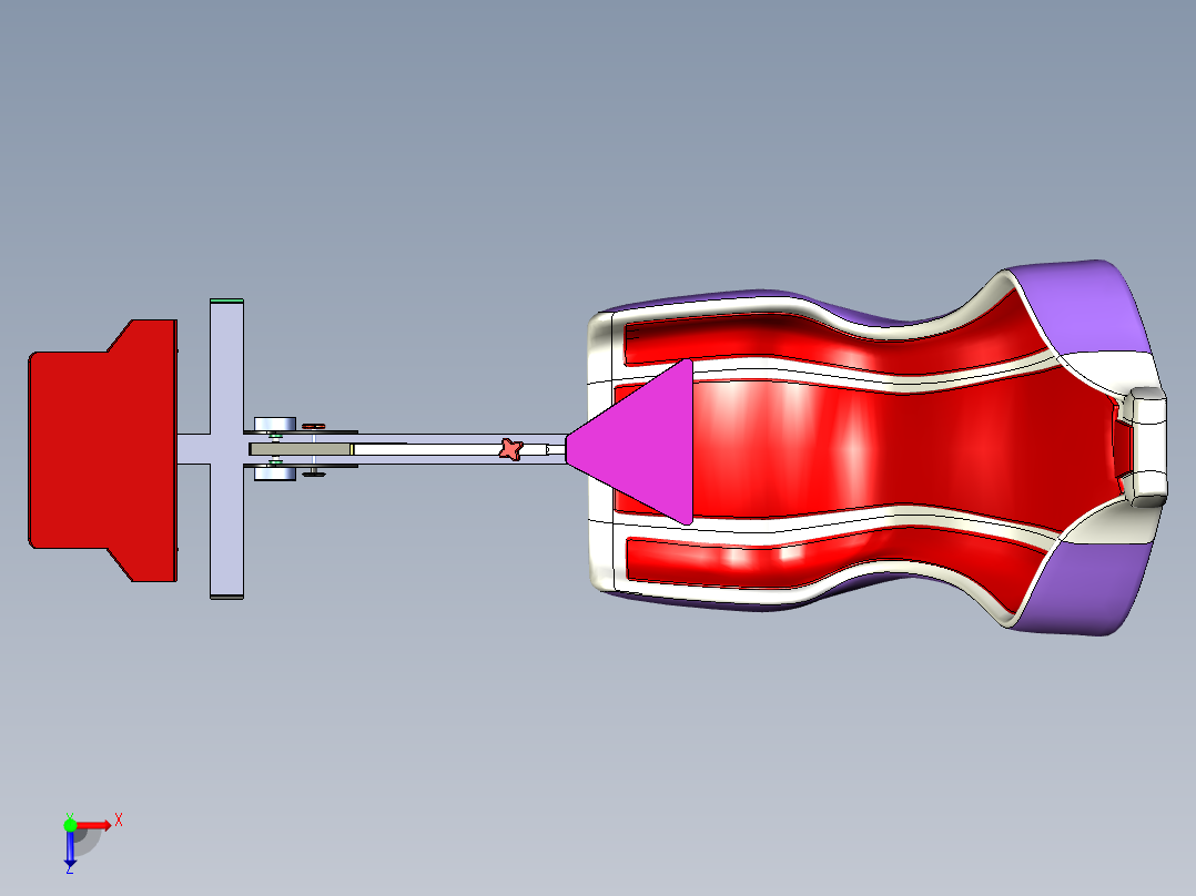 简易游戏赛车座椅3D模型图纸俯视图