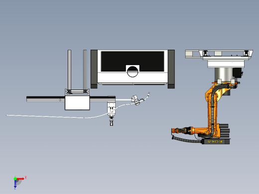 等离子切割与机器人下料自动化工作站设计俯视缩略图