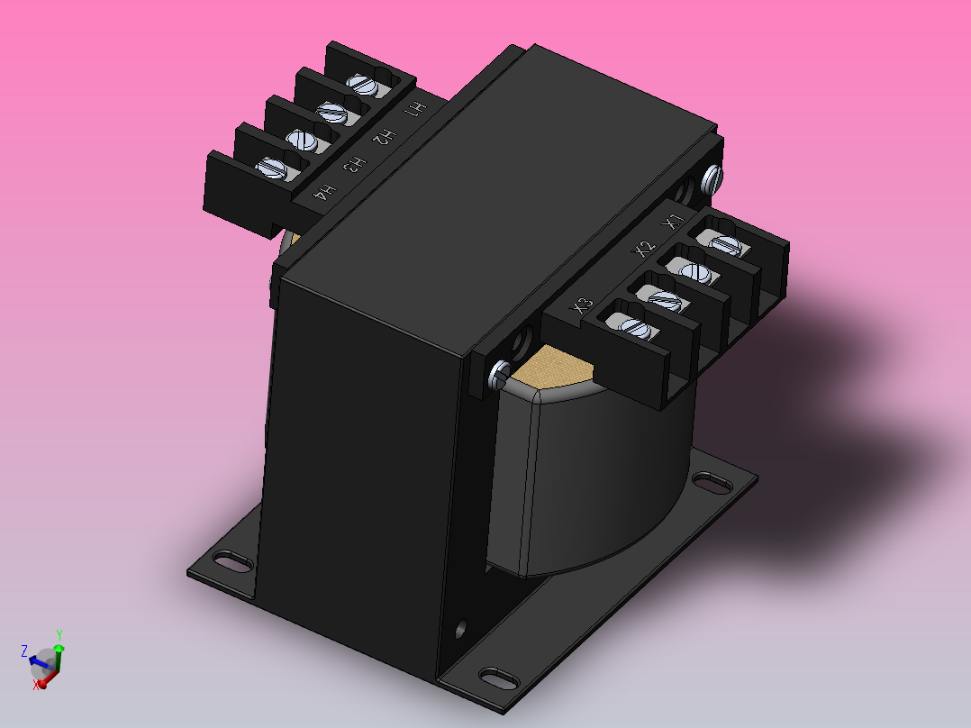 控制变压器主视图
