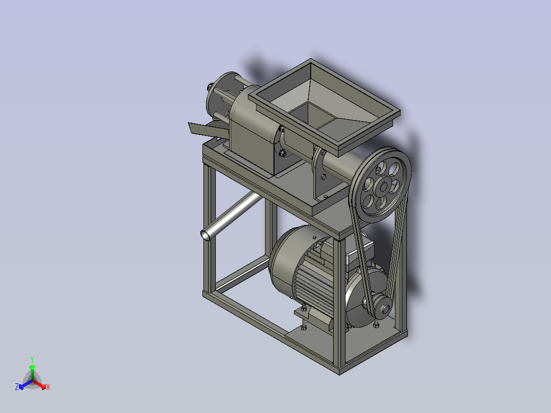 果蔬尾菜螺旋榨汁机主视图
