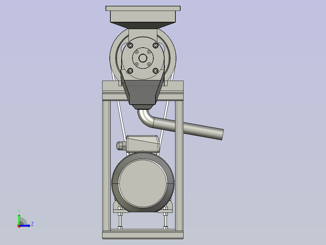 果蔬尾菜螺旋榨汁机左视图