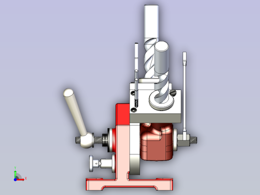 一款扩2-φ43.5孔专用机床夹具模型前视缩略图