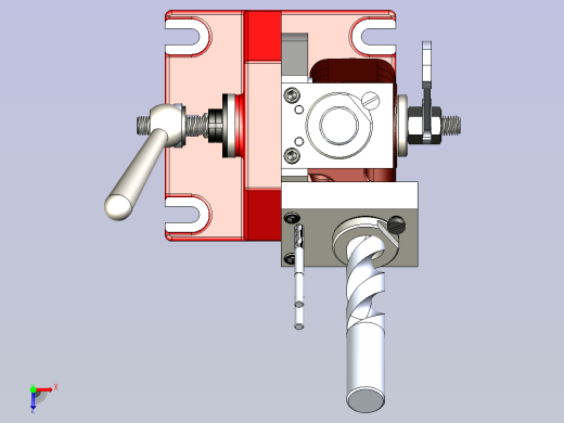 一款扩2-φ43.5孔专用机床夹具模型俯视缩略图