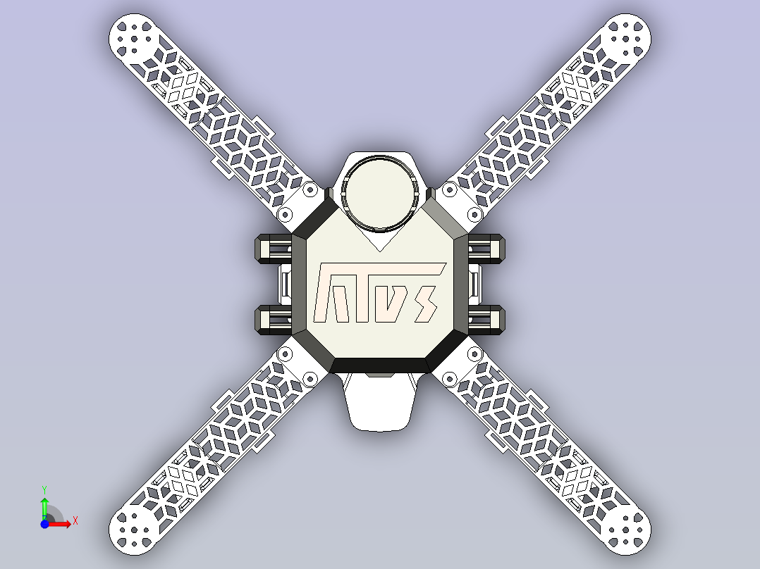 tiger-i四轴无人机3D图模型前视图