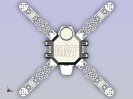 tiger-i四轴无人机3D图模型前视缩略图