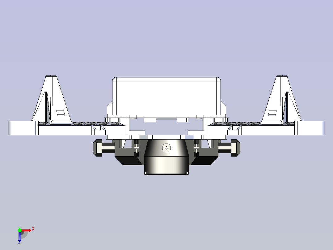 tiger-i四轴无人机3D图模型俯视图