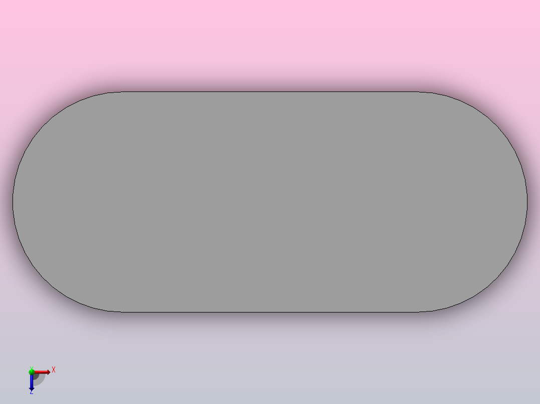 DIN 6885-1-A 2021 12X8 圆头平键俯视图