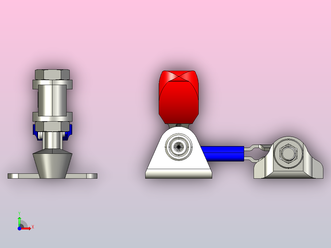 铰接夹快速夹前视图