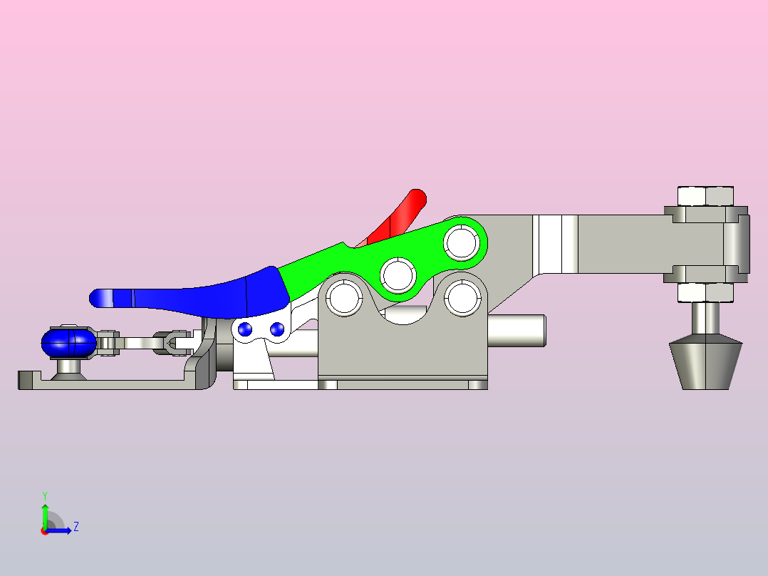 铰接夹快速夹左视图
