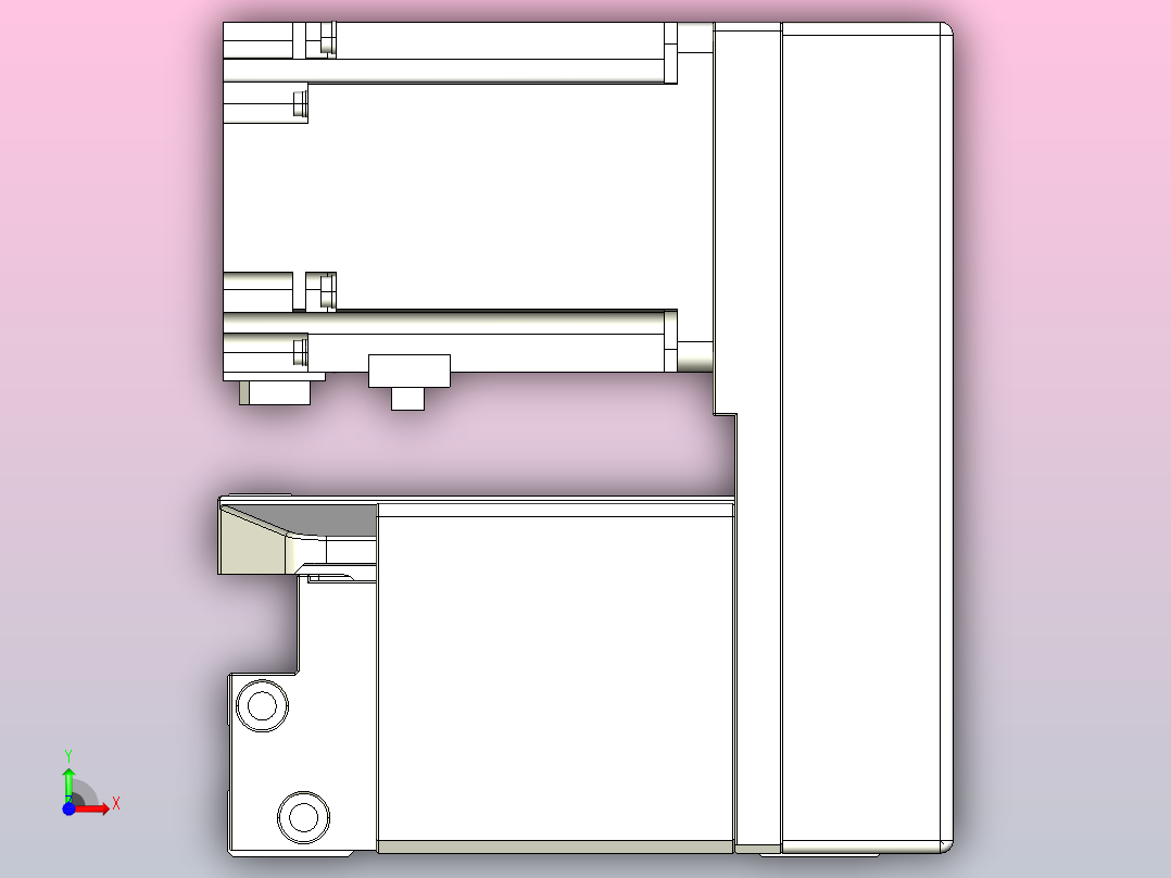 皮带直线轴双滑块型TPA-GCBS-150-P80-L600-RU-M75-N3前视图