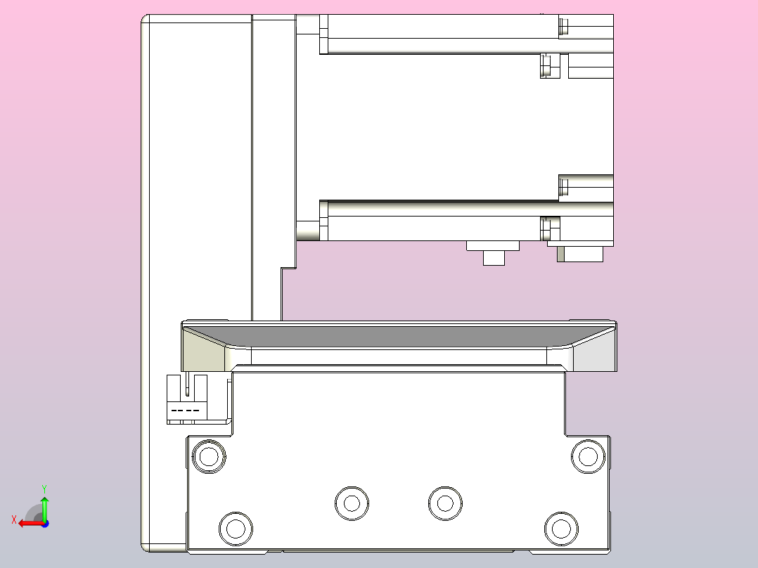 皮带直线轴双滑块型TPA-GCBS-150-P80-L600-RU-M75-N3后视图