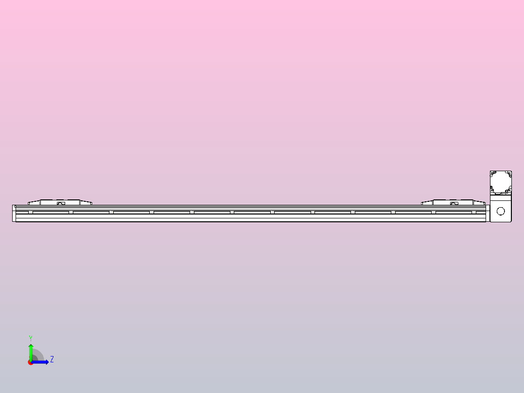 皮带直线轴双滑块型TPA-GCBS-150-P80-L600-RU-M75-N3左视图