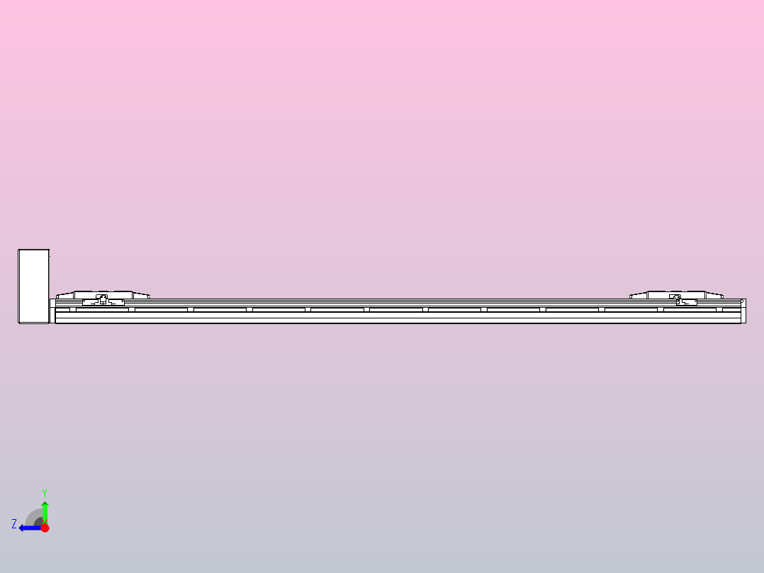 皮带直线轴双滑块型TPA-GCBS-150-P80-L600-RU-M75-N3右视图
