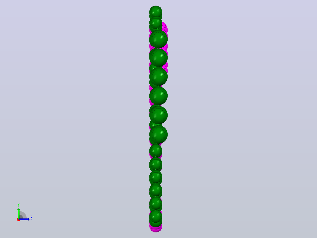 塑料串珠项链左视图
