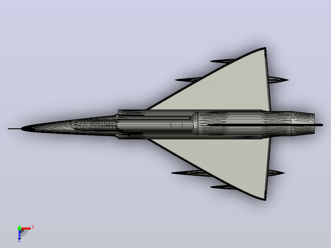Dassault Mirage 5飞机俯视图