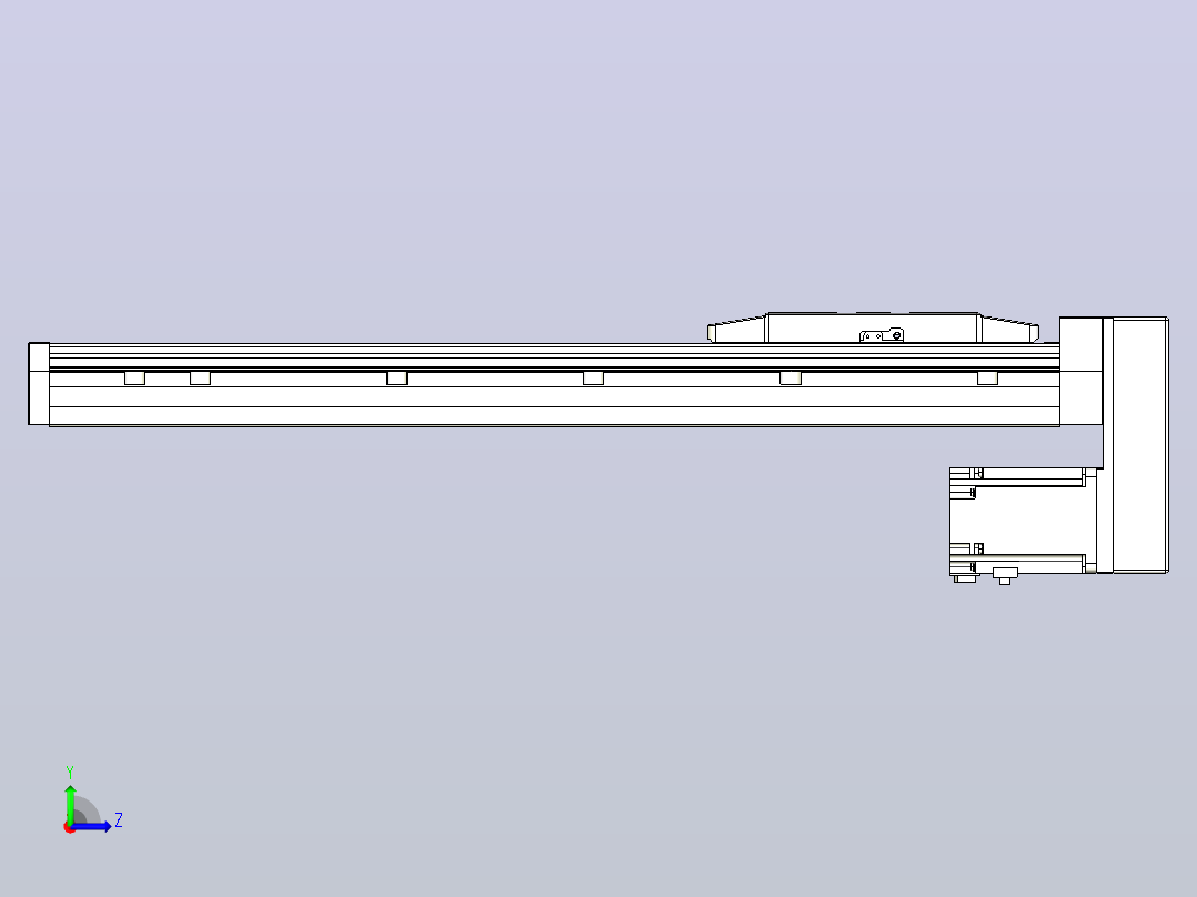 滚珠丝杠直线轴内置导轨TPA-GCR-170-2510C-L500-MP-M75-N3左视图