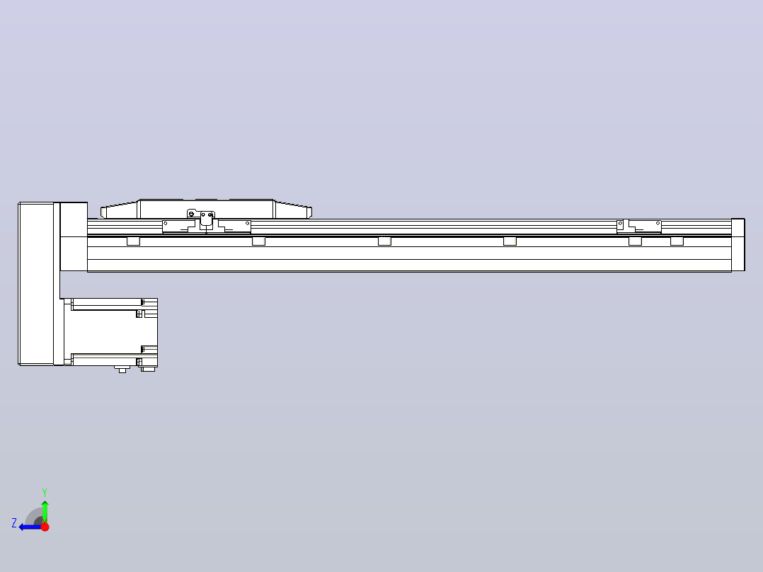 滚珠丝杠直线轴内置导轨TPA-GCR-170-2510C-L500-MP-M75-N3右视图