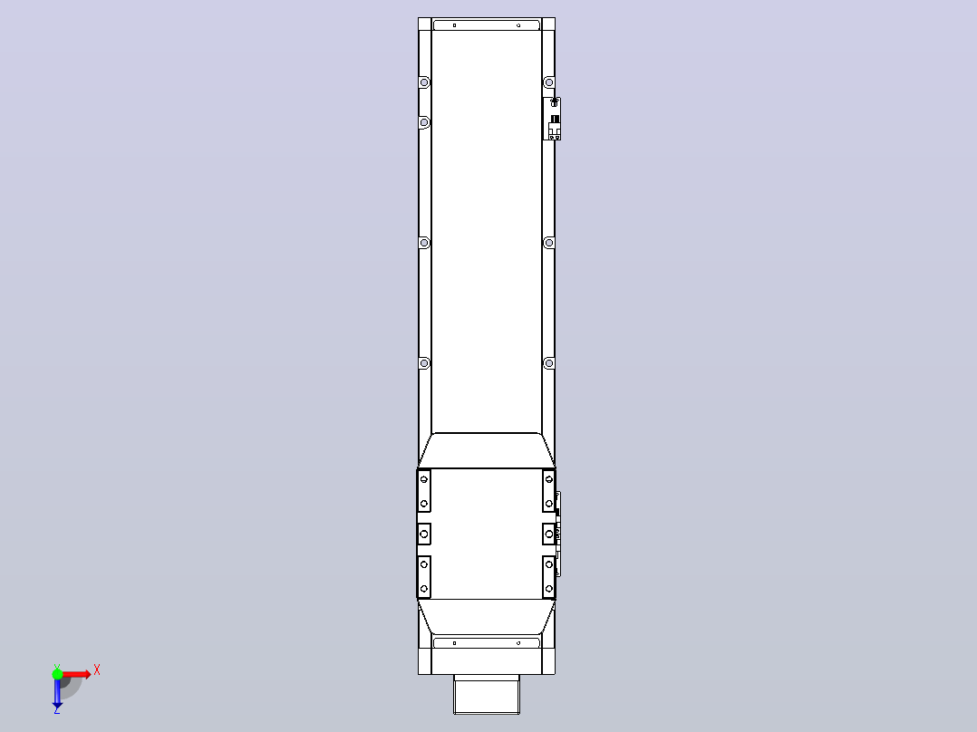滚珠丝杠直线轴内置导轨TPA-GCR-170-2510C-L500-MP-M75-N3俯视图