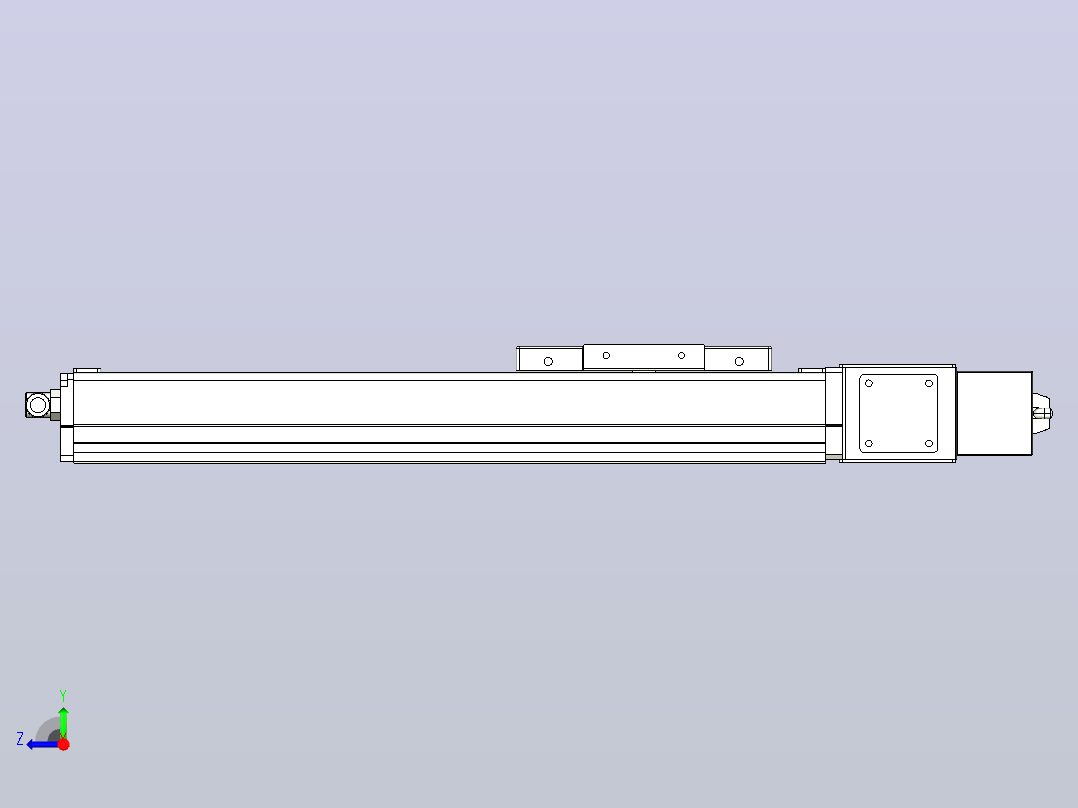无尘皮带滑台KCB10-L32-250-L-100W-C4右视图