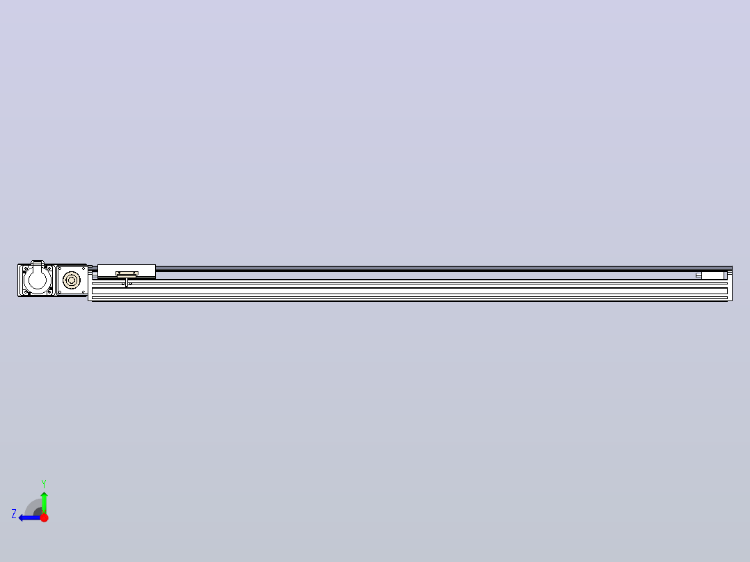 皮带直线轴半封闭可选导轨TPA-HNB-175D-140-L1450-ML-C-P75-N3右视图