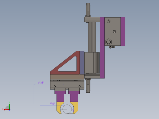 滑台气缸单头夹取产品结构sw14可编辑后视缩略图