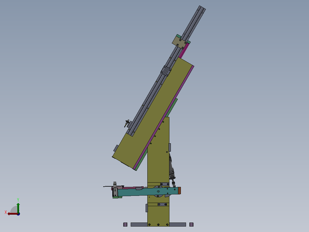纸盒进料和取盒机构sw18可编辑后视图