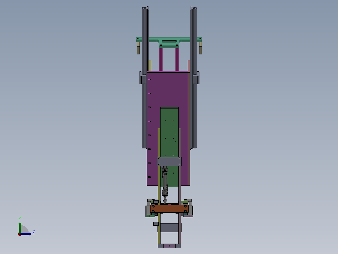 纸盒进料和取盒机构sw18可编辑左视图