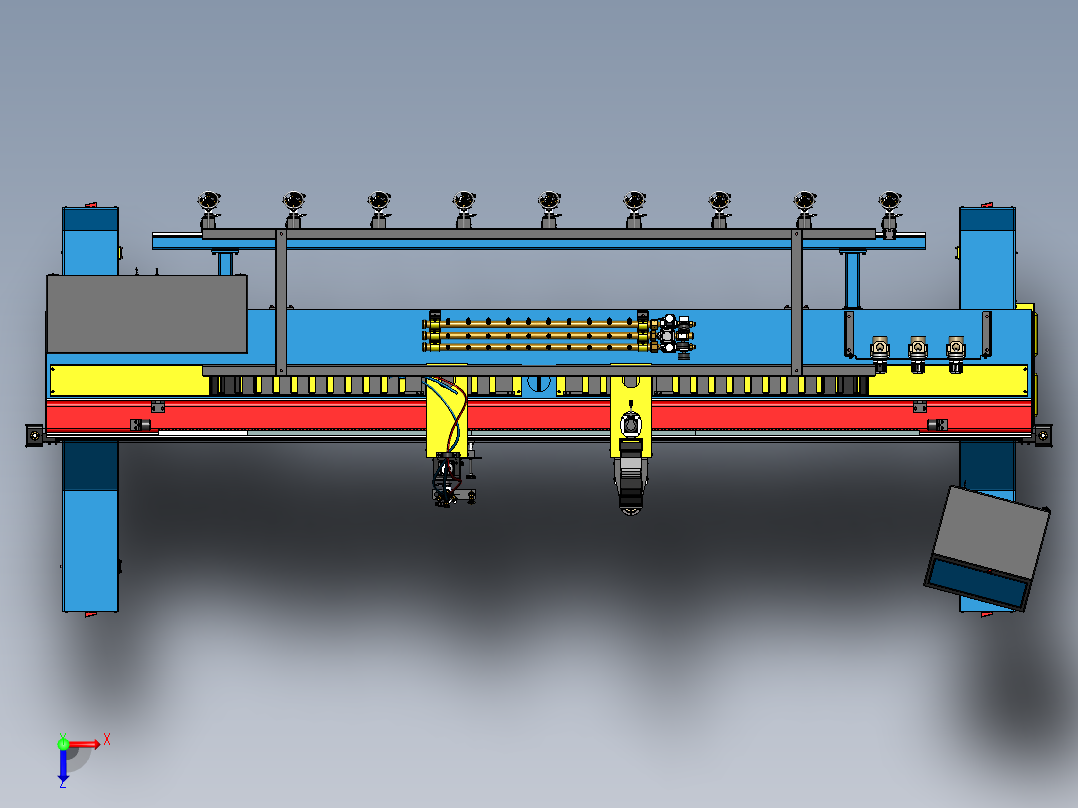 数控等离子切割机sw16俯视图