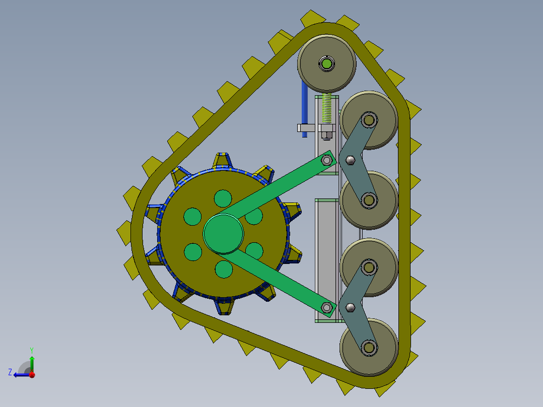 全地形步行车辆的设计与研究（全部结清）右视图
