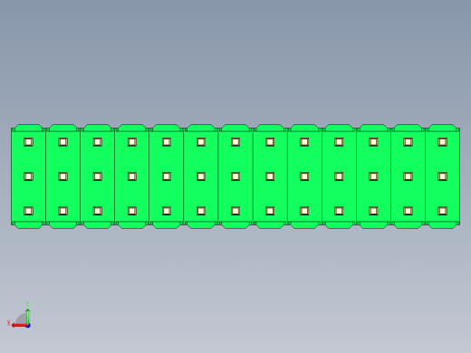 彩色公头100mil（2.54mm）系列-DS1021_green_3x13p_100mil_Type19_rev1.0后视缩略图