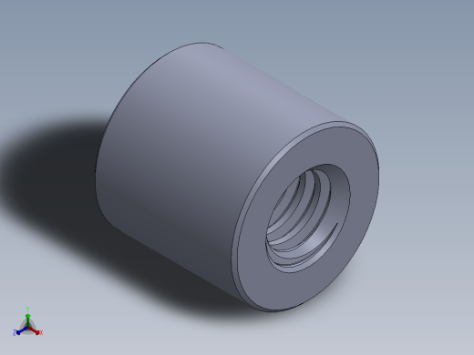 公制梯形螺母-TR26x5x50x48.SLDPRT正等轴测缩略图