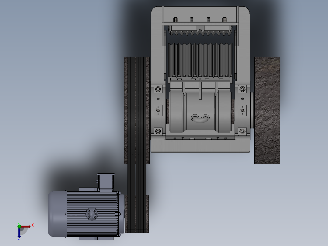 PE600 900颚式破碎机SW三维图46237==50俯视图