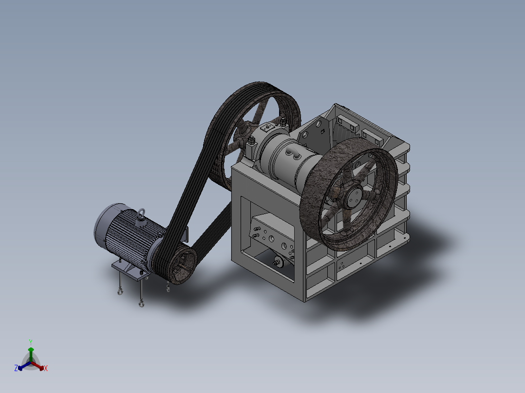 PE600 900颚式破碎机SW三维图46237==50正等轴测图