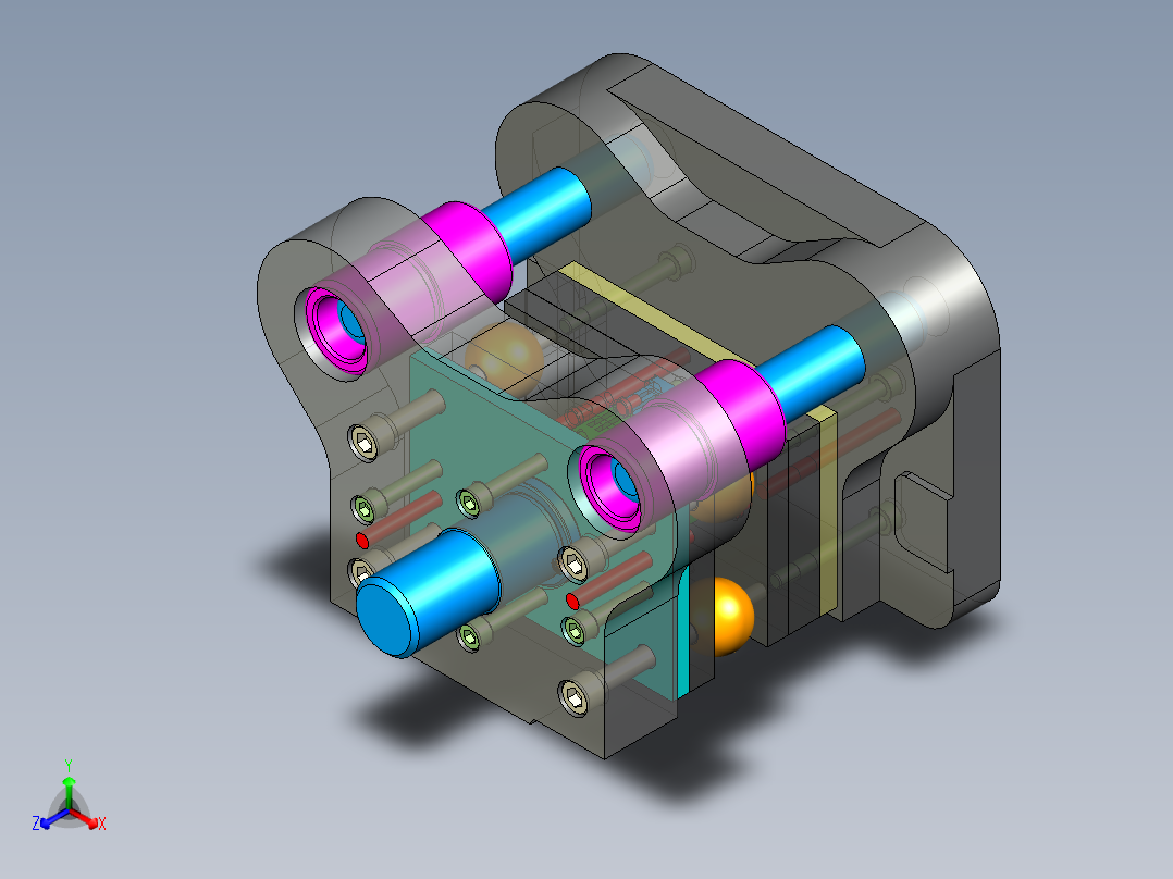氢燃料电池双极板ok(1)正等轴测图