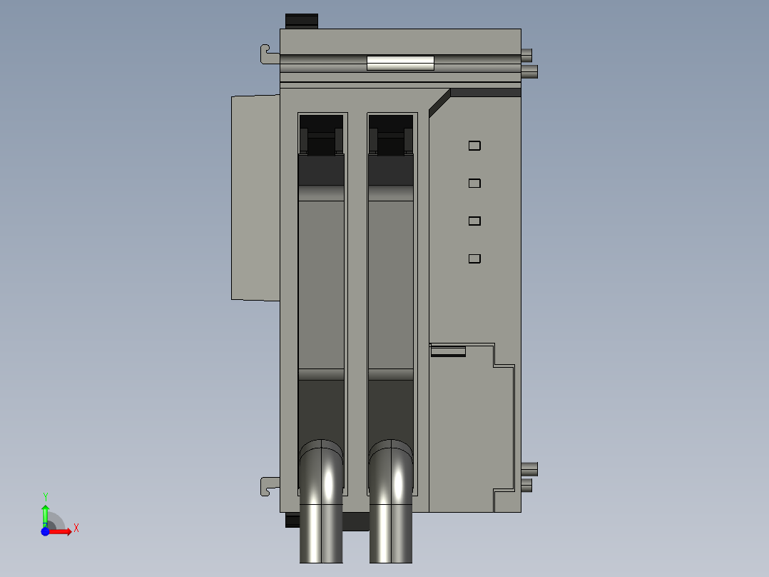 基恩士KV-MC40V_kc图纸模型前视图