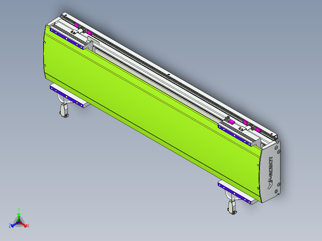 威洛博VL系列直线电机模组-2VL22H2-S600主视图