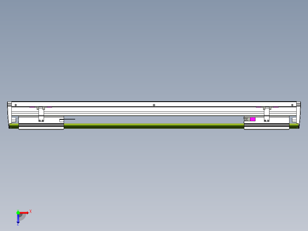 威洛博VL系列直线电机模组-2VL22H2-S600俯视图