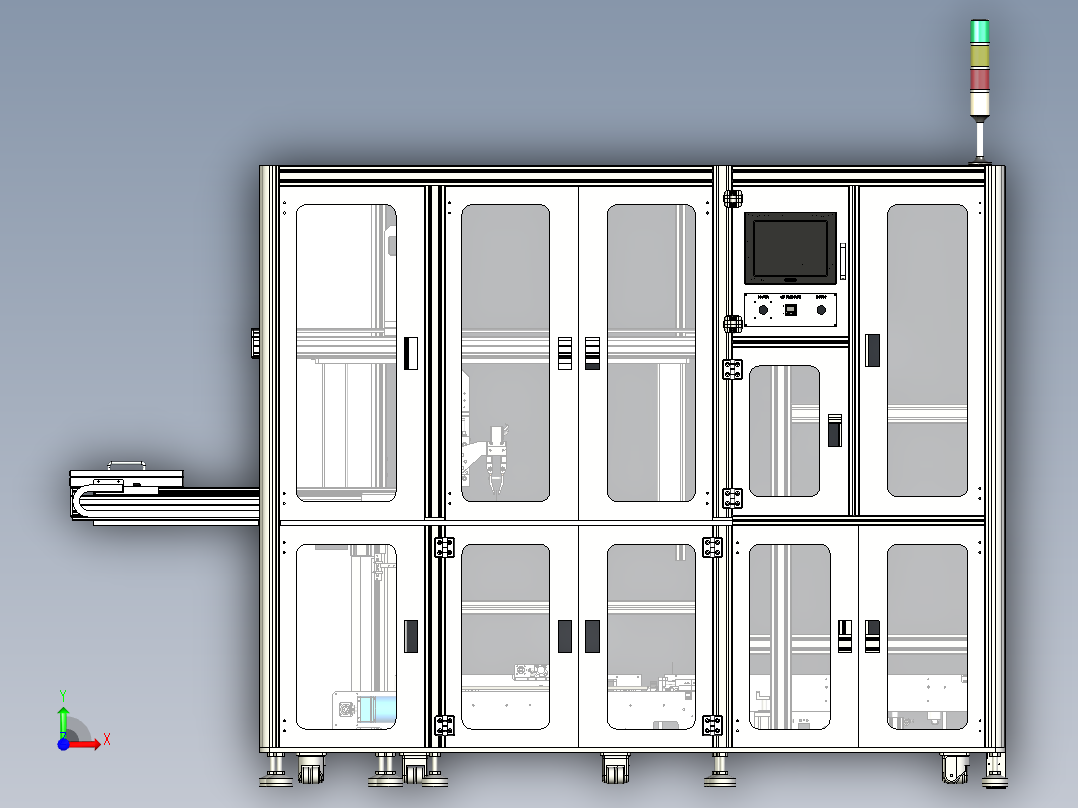 PCB盒卸载机前视图