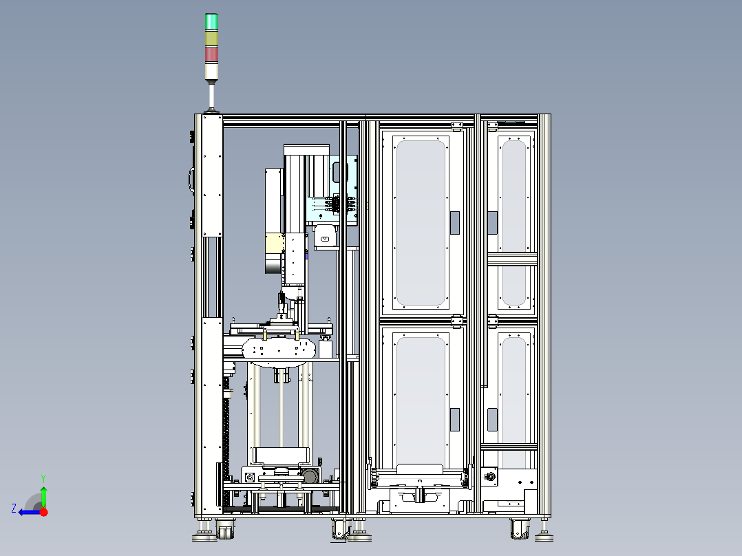 PCB盒卸载机右视图