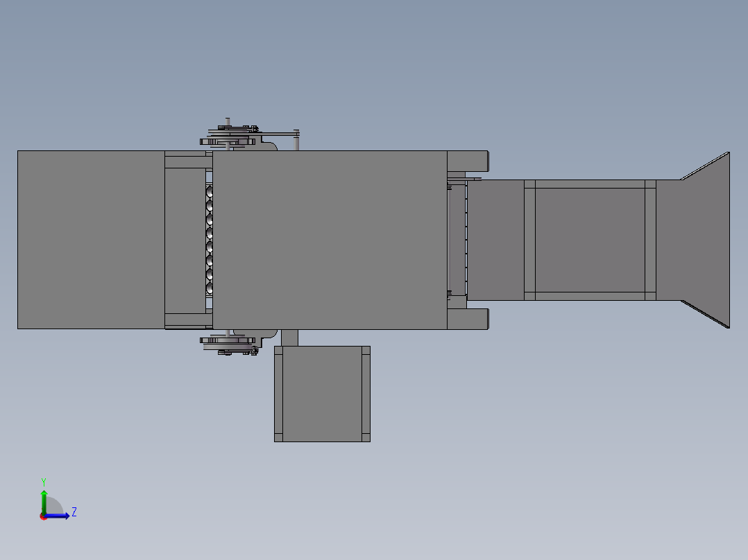 水果去核机左视图